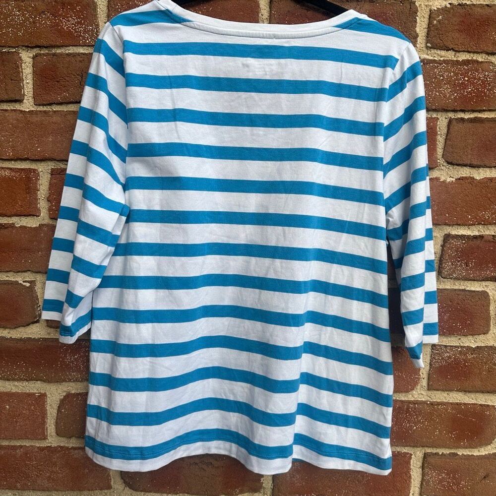 Soft Surroundings Softessential Striped Supima Te… - image 4